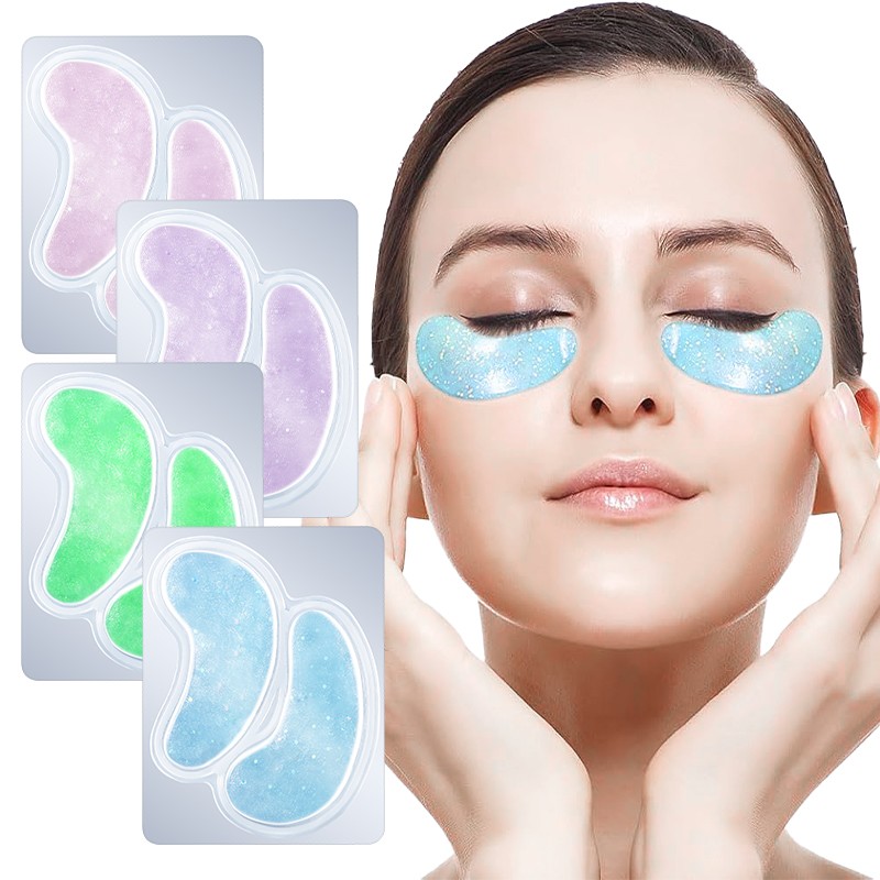 Private Label Under Eye Pads Moisturizing Crystal Glitter Eye Masks Gel with Collagen Hydrogel Under Eye Patches