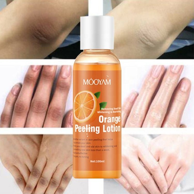 Removing Dead Skin Face Body Orange Whitening Exfoliating Instant Lightening Brightening Peeling Lotion