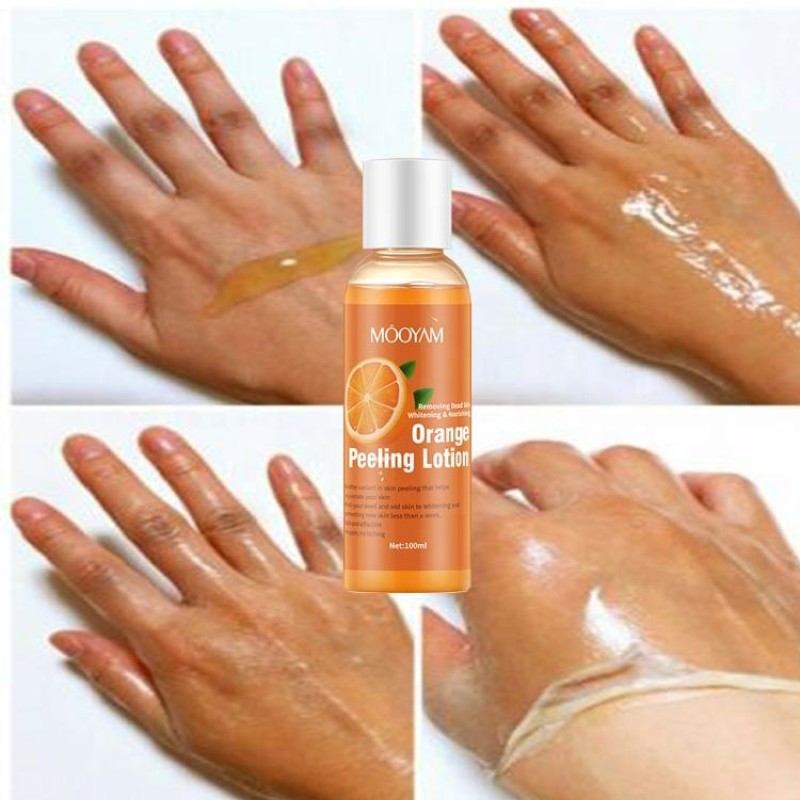 Removing Dead Skin Face Body Orange Whitening Exfoliating Instant Lightening Brightening Peeling Lotion