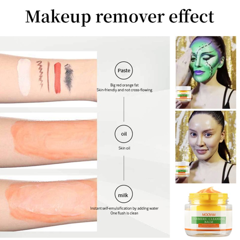 Wholesale Private Label Natural Organic Makeup Meltaway Cream Face Cleansing Cream Turmeric Cleansing Balm
