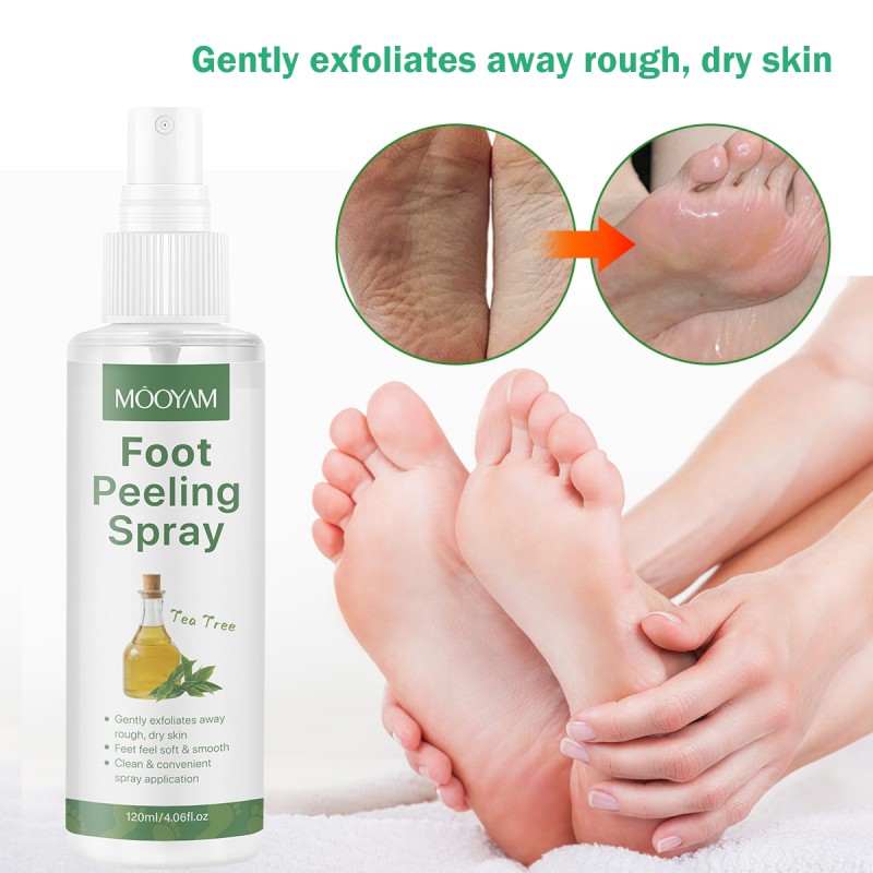 Private Label Gently Exfoliate Tea Tree Oil Foot Peeling Spray