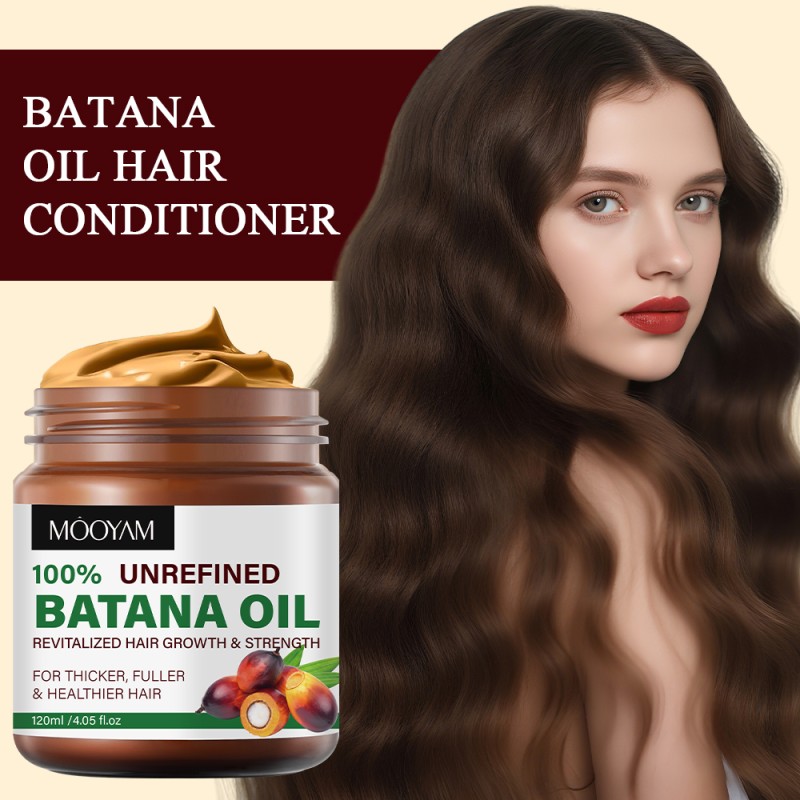 Private Label Hair Care100% UNREFINED Batana Oil 120ML for Damaged Hair Promotes Growth Pure Organic & Natural MOOYAM Hair Oil