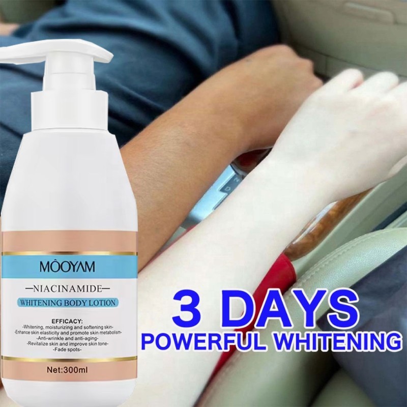 300ml Niacinamide Whitening Body Lotion Cream  Moisturizing Dark Skin Care Improve Lightening Cream