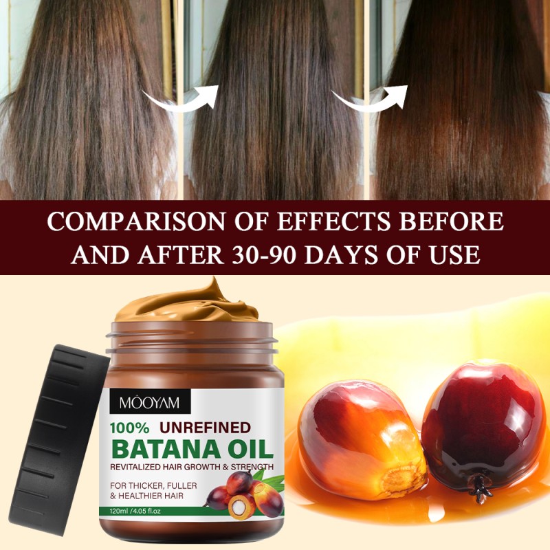 Private Label Hair Care100% UNREFINED Batana Oil 120ML for Damaged Hair Promotes Growth Pure Organic & Natural MOOYAM Hair Oil