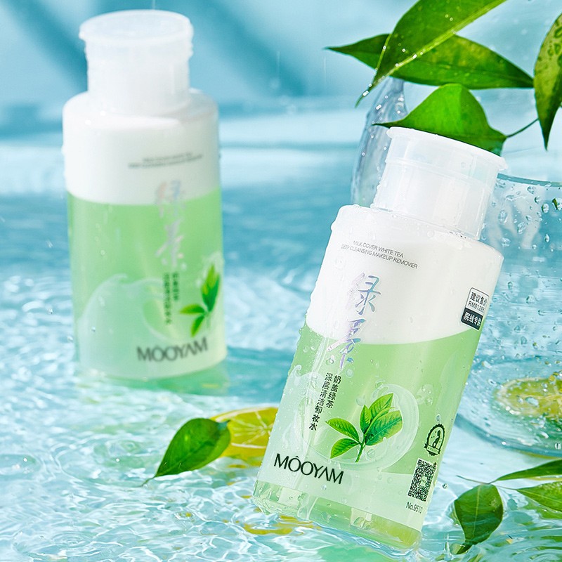 Wholesale Organic Green Tea Makeup Remover Mousse Deep Cleansing Anti Acne Liquid Makeup Remover