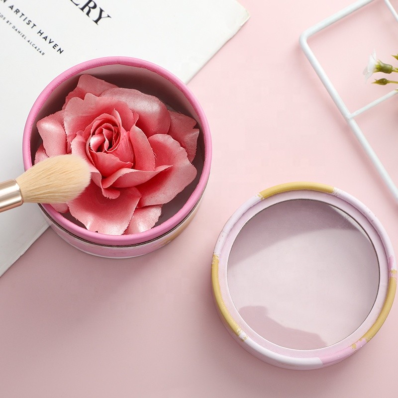 Custom Private Label Vegan Flower Shape 3D Rose Blush Highlighter Makeup Cheek Contour Rouge Shimmer Flower Petals 3D Rose Blush