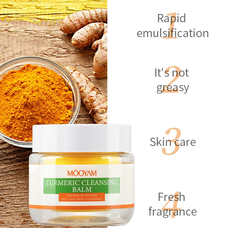 Wholesale Private Label Natural Organic Makeup Meltaway Cream Face Cleansing Cream Turmeric Cleansing Balm