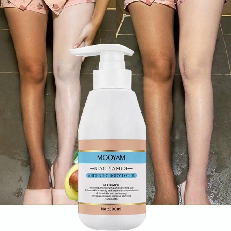300ml Niacinamide Whitening Body Lotion Cream  Moisturizing Dark Skin Care Improve Lightening Cream