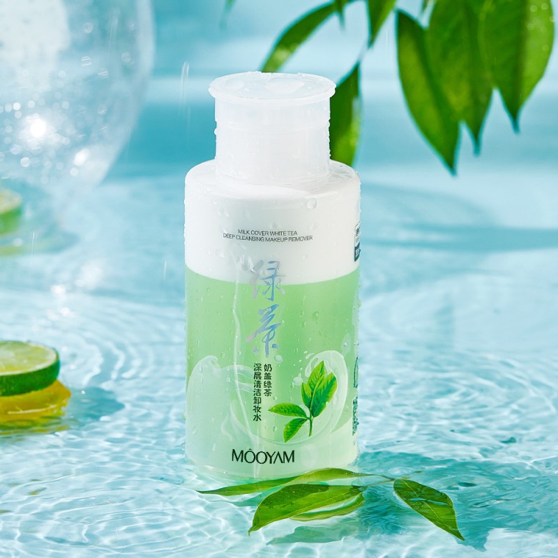 Wholesale Organic Green Tea Makeup Remover Mousse Deep Cleansing Anti Acne Liquid Makeup Remover