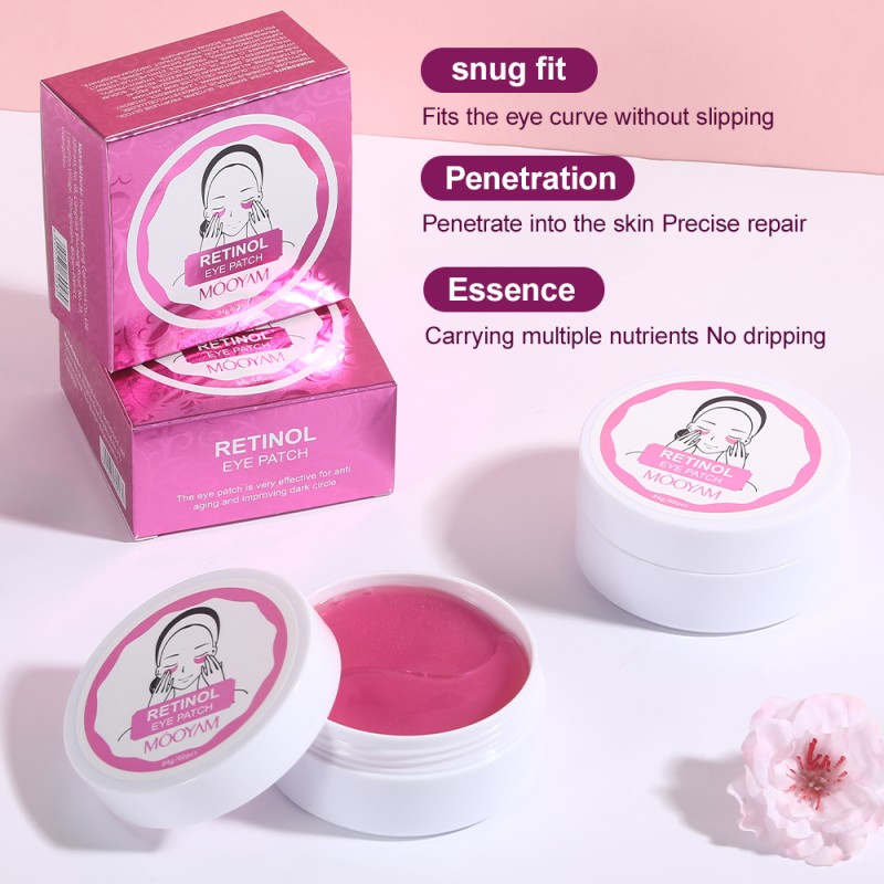 Private Label Retinol Anti Aging Brightening Eye Mask Fade Eye Lines Under Eye Patches for Dark Circles