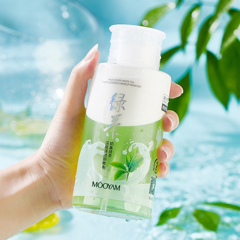 Wholesale Organic Green Tea Makeup Remover Mousse Deep Cleansing Anti Acne Liquid Makeup Remover