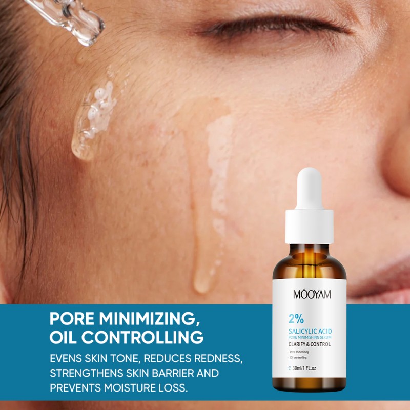 Salicylic Acid Pore Shrinking Serum Face Removing Large Pores Tightening Facial Pore Minimizing Skin Care Serum