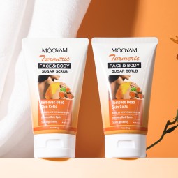 Private Label Natural Organic Exfoliating Turmeric Scrub Face Skin Brightening Turmeric MOOYAM OEM Body Sugar Scrub