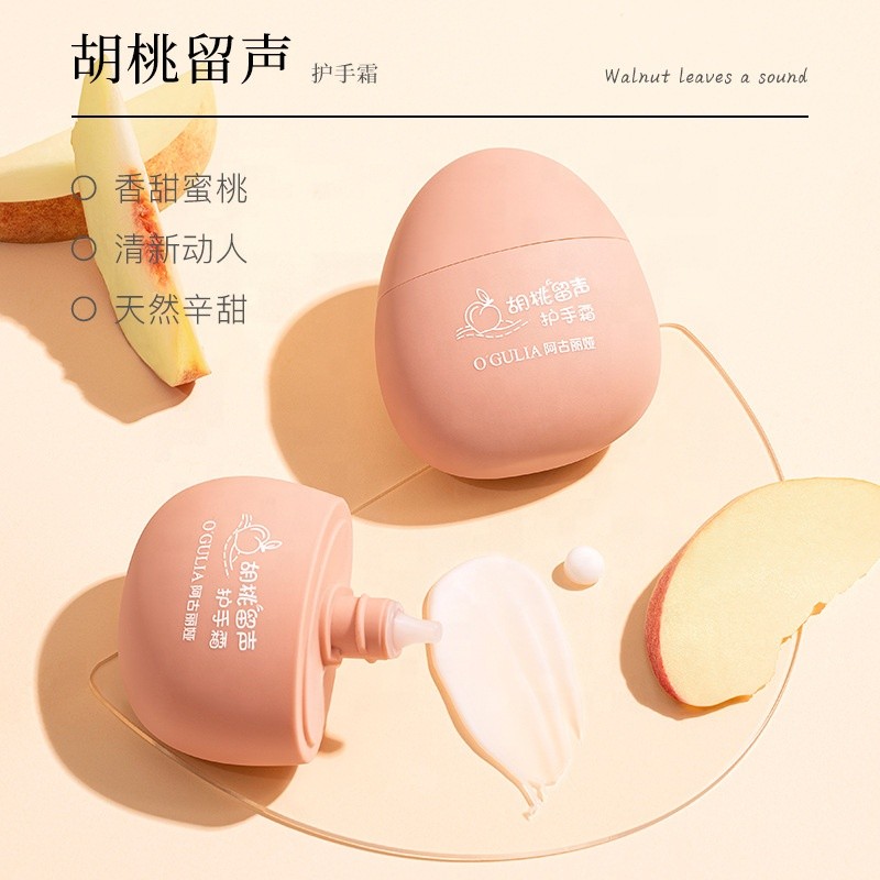 Private Label Peach Sweet Tea Egg Hand Cream 30g Mini Hand Cream Lotion Moisturizing Hand Cream Wholesale