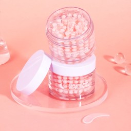 Private Label  Pink Collagen Capsule Cream Face Hydrating Niacinamide Capsule Facial Cream for All Skin Brightening