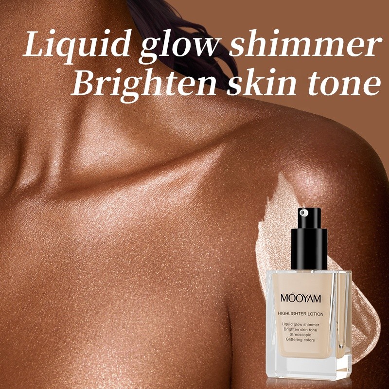 Private Label Wholesale Vegan Best Face Body Highlighter Spray Lotion Pink Gold Shimmering Illuminator Makeup Liquid Highlighter