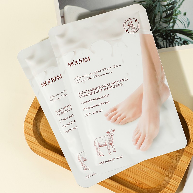 Private Label Foot Spa Care Goat Milk Foot Masks Removes Dead Skin Peeling Foot Mask