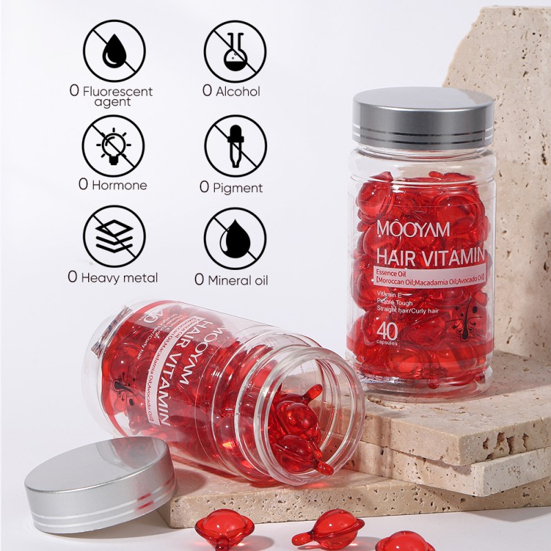 Natural Gummies Oil Capsule Softgel Hair Care Growth Oil Serum Vitamin Supplement Hair Treatment Vitamins Hair Capsules