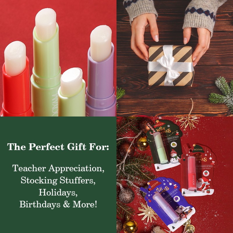 OEM Lip Balm Moisturizing Anti-cracking Cosmetics Natural Christmas Strawberry Cantaloupe Grape Nourishing Repairing Lip Balm