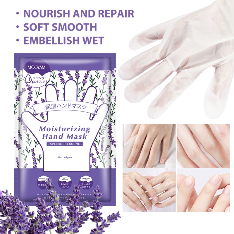 Natural Herbal Lavender Moisturizing Hand Mask Skin Repairing Whitening Nourishing Hand Mask