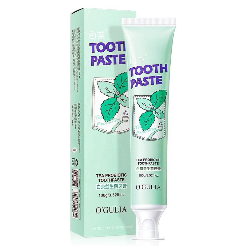 100g Soda Probiotics Brightening Whitening Toothpaste Peach White Tea Sea Salt Oral Cleaning Care Wholesale Toothpaste