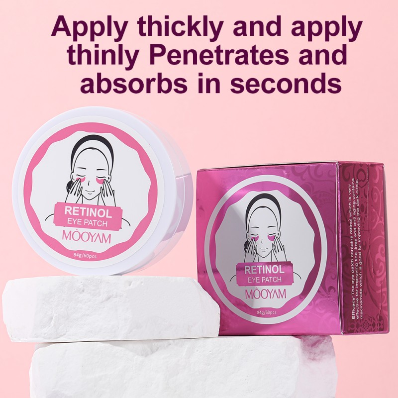 Private Label Retinol Anti Aging Brightening Eye Mask Fade Eye Lines Under Eye Patches for Dark Circles