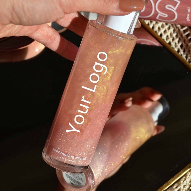 Hot Sales Shimmer Oil Bronze Glitter Shine Tanning Body Oil Organic Shimmering Glow Dry Oil