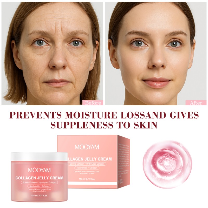 Collagen Niacinamide Jelly Cream Private Label Pore Shrinking Hydrating Anti Aging Jelly Cream for Face Dark Spots