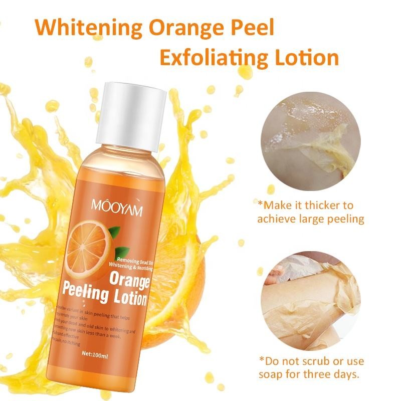 Removing Dead Skin Face Body Orange Whitening Exfoliating Instant Lightening Brightening Peeling Lotion