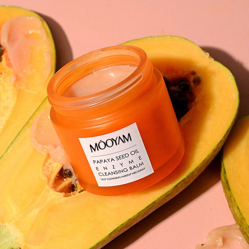 Private Label Custom Skincare Natural Organic Face Eye Cleanser Papaya Makeup Remover Cleansing Balm