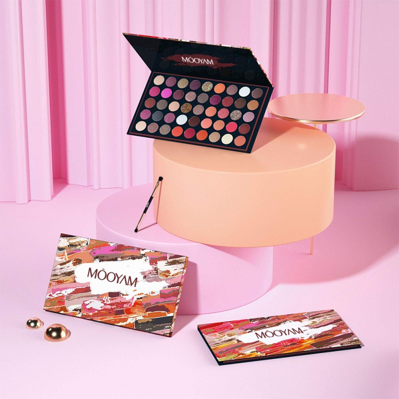 Custom Private Label 45 Colors Eyeshadow Palette / Wholesale High Pigment Waterproof Natural Eye Shadow