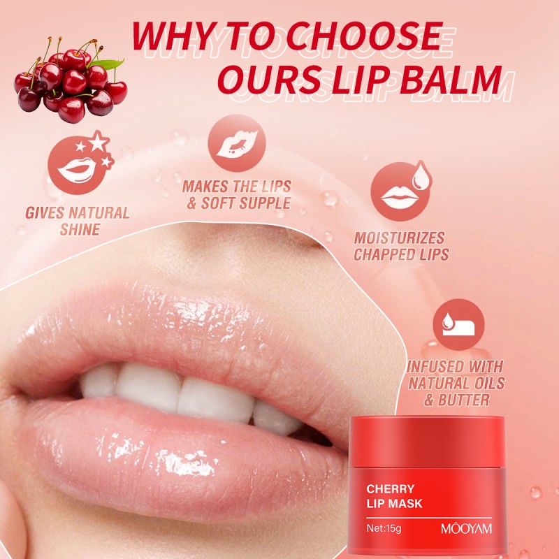 Hot-selling Lip Mask Hydration Long Lasting Moisturizing Repair Chapped Lips Private Label Cherry Lip Mask