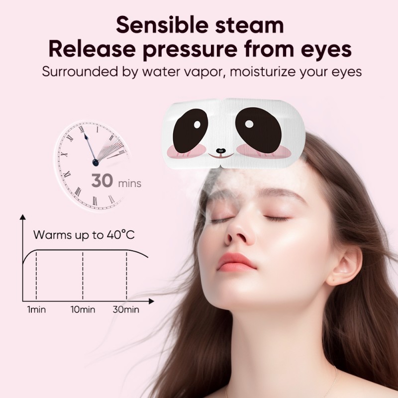 Manufacturer Private Label Disposable Self Heating Hot Compress Sleep Steam Spa Steam Eye Mask Eye Patch
