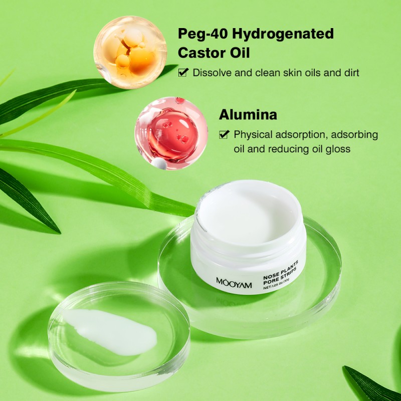 Private Label 30g Peel-Off Nose Strips for Blackhead Removal & Pore Cleansing Oil Control OEM MOOYAM Nose Plant Pore Strip