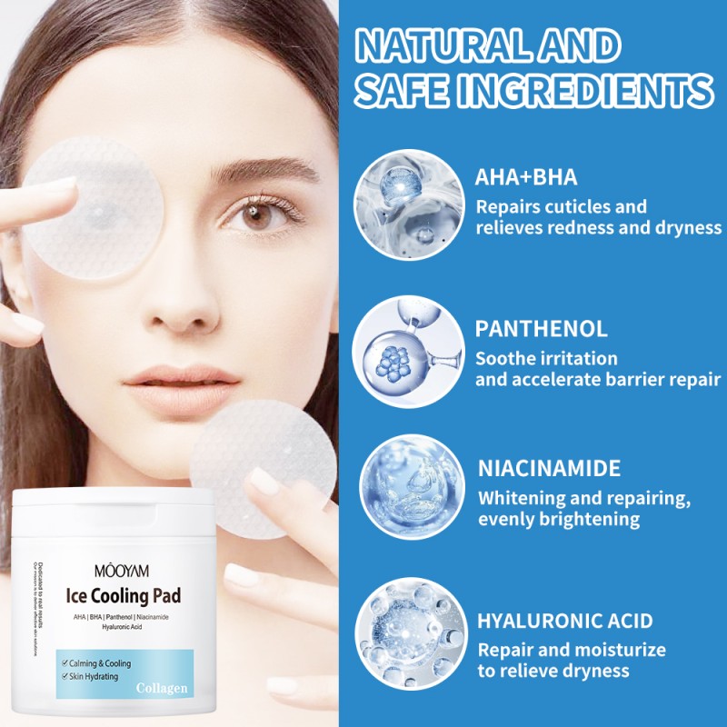 Korea Wholesale Vegan Toner Cotton Pads OEM/ODM Pore Perfecting, Improving Elasticity Soothing Moisturizing Face Toner Pads