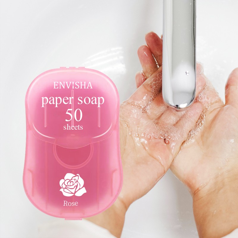 Travel Paper Soap Manufacturer - Vegan Mini Disposable Pocket Soap Jasmine Cleaning Soap