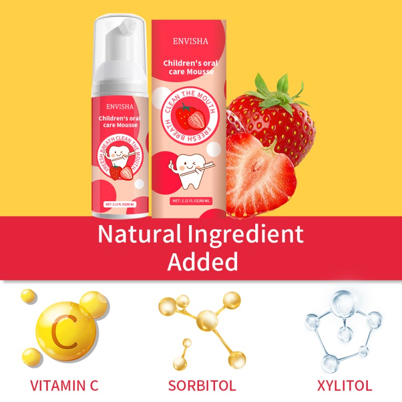 Toddler Toothpaste Mousse Manufacturer - Natural Children Whitening Reduce Plaque Low Fluoride Mousse