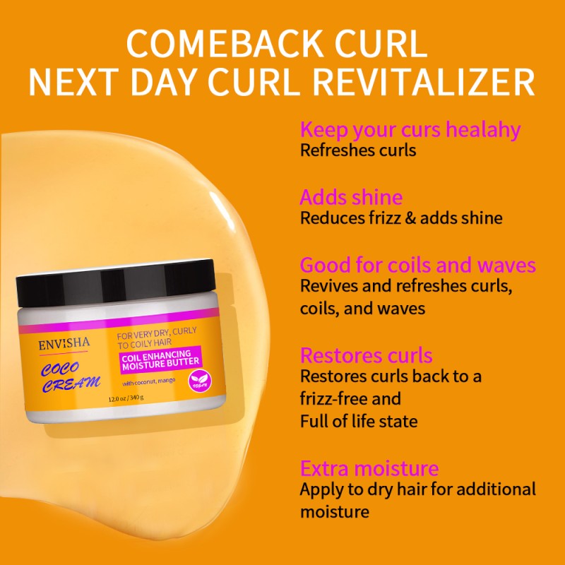 Curl Refresher Spray Factory - Organic Curly Hair Moisturizing Defining Refreshing Spray