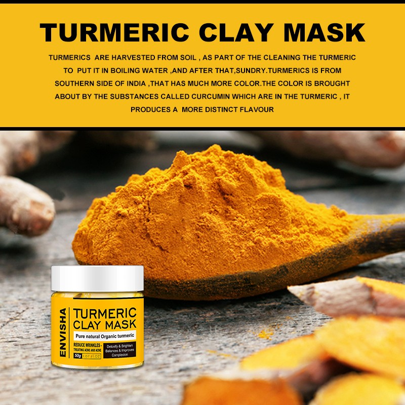 Clay Mask Manufacturer - White Bentonite Blackhead Deep Cleaning Turmeric Mask