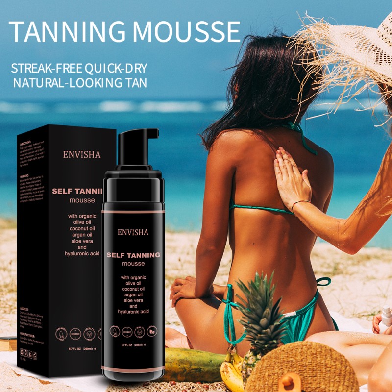 Tanning Foam Mousse Factory - Organic Portable Vegan Spray Tan Cream Bronzer Mousse