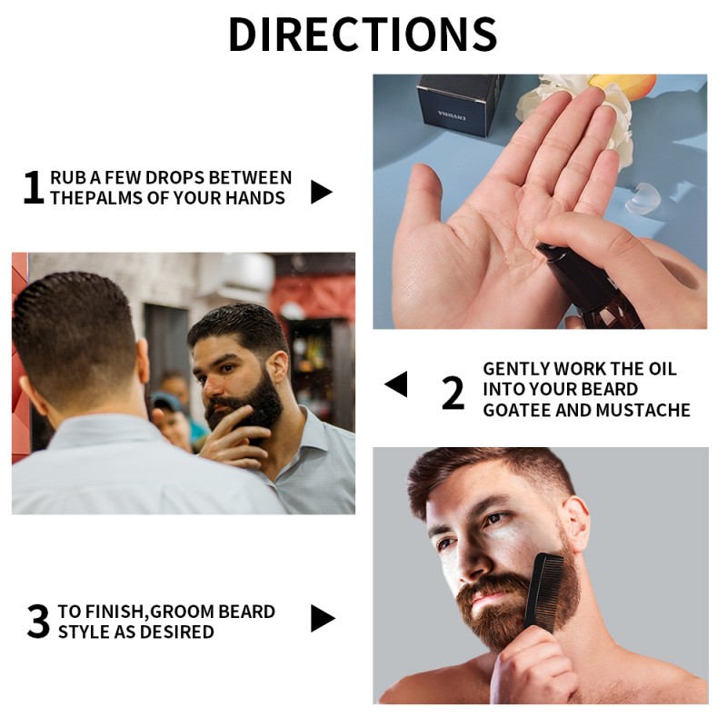 Beard Growth Softener Oil Factory - Natural Herbal Nourishes Restore Moisture Beard Softener Oil