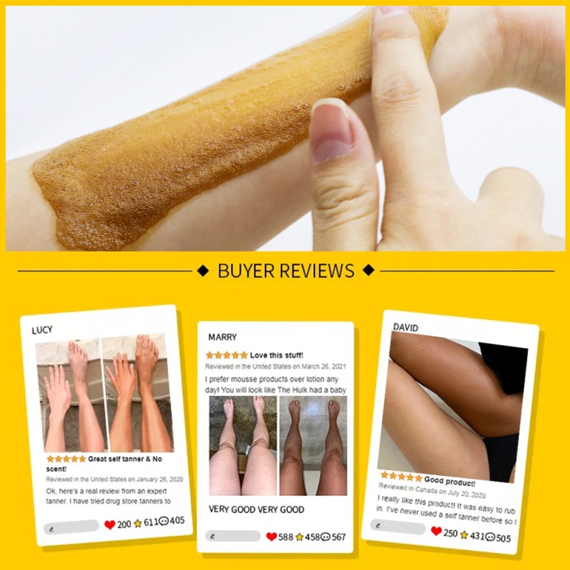 Self Tanning Spray Mousse Manufacturer - Private Label Sweat Proof Instant Sun Shower Mousse