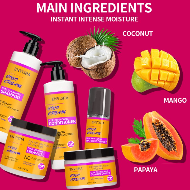 Hair Care Kit Factory - Private Label Dry Curly Hair Nourishing Shampoo Conditioner Set