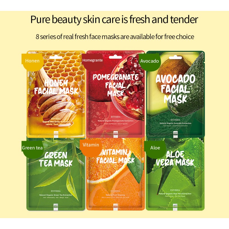 Facial Mask Factory - Custom Logo Herbal Anti-wrinkle Whitening Green Tea Mask