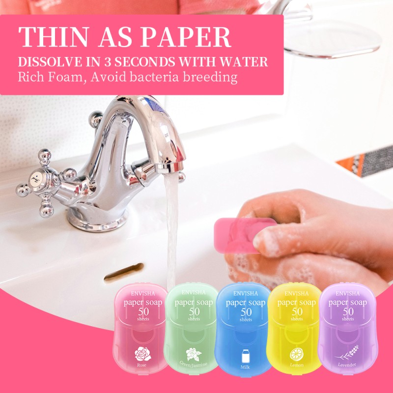Travel Paper Soap Manufacturer - Vegan Mini Disposable Pocket Soap Jasmine Cleaning Soap