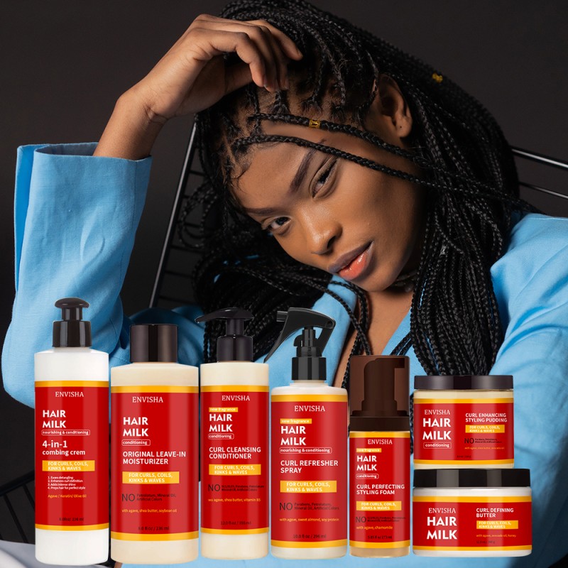Hair Gift Kit Factory - OEM Shea Butter Hair Cream Detangling Smoothing Set