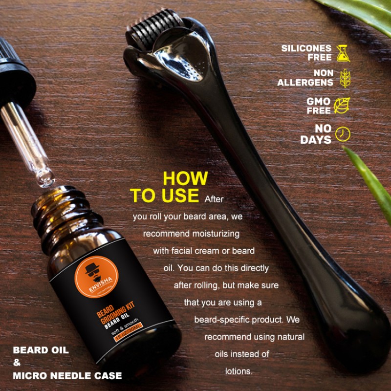 Beard Growth Oil Set Manufacturer - 100% Natural Private Label 4 Pcs Beard Oil Set