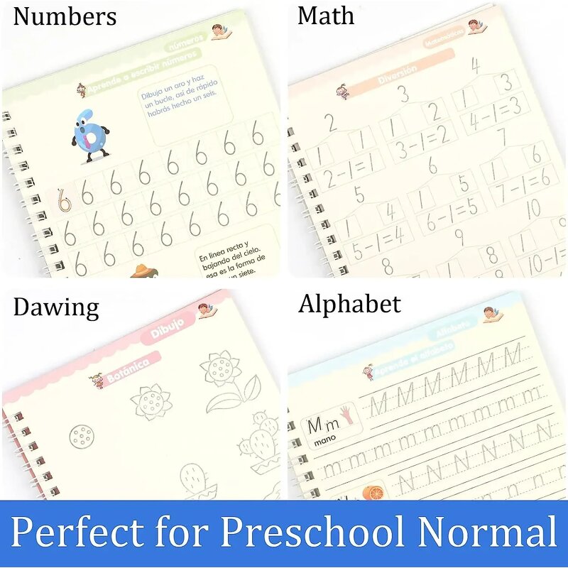 Magic Copybook Supplier - Preschool Reusable Writing Book Set