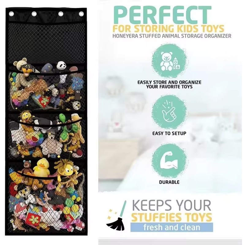 Toy Storage Net Factory - Oxford Cloth Hanging Bag with Poles