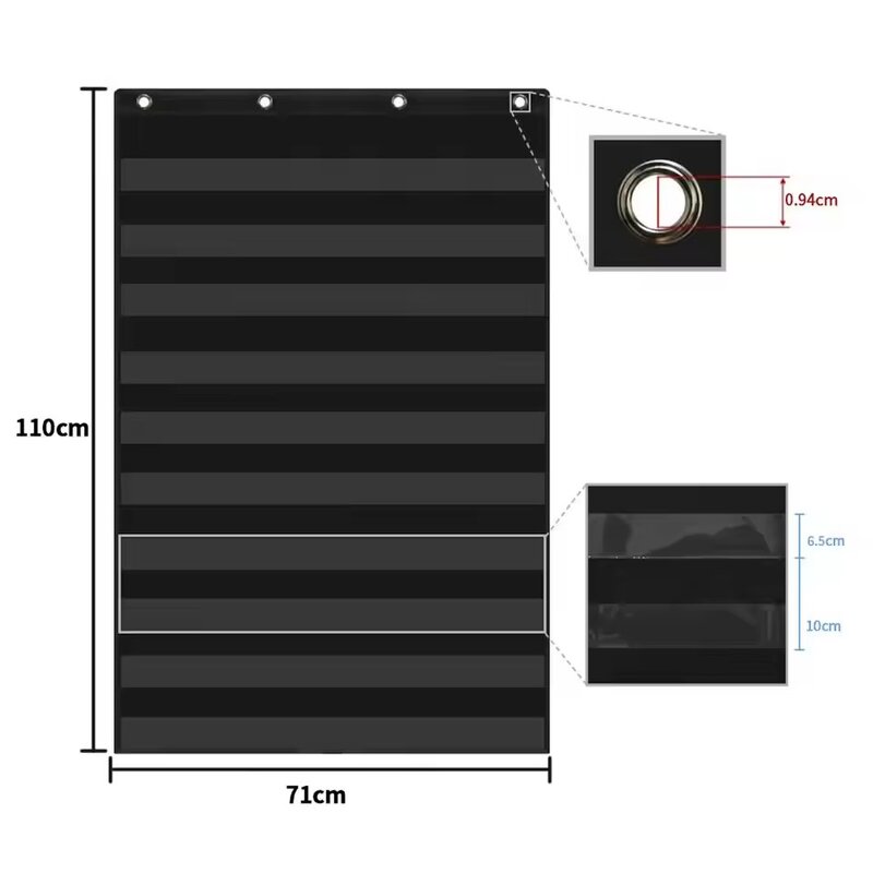 Hanging Pocket Chart Factory - 10 Pocket Wall Chart for Classroom